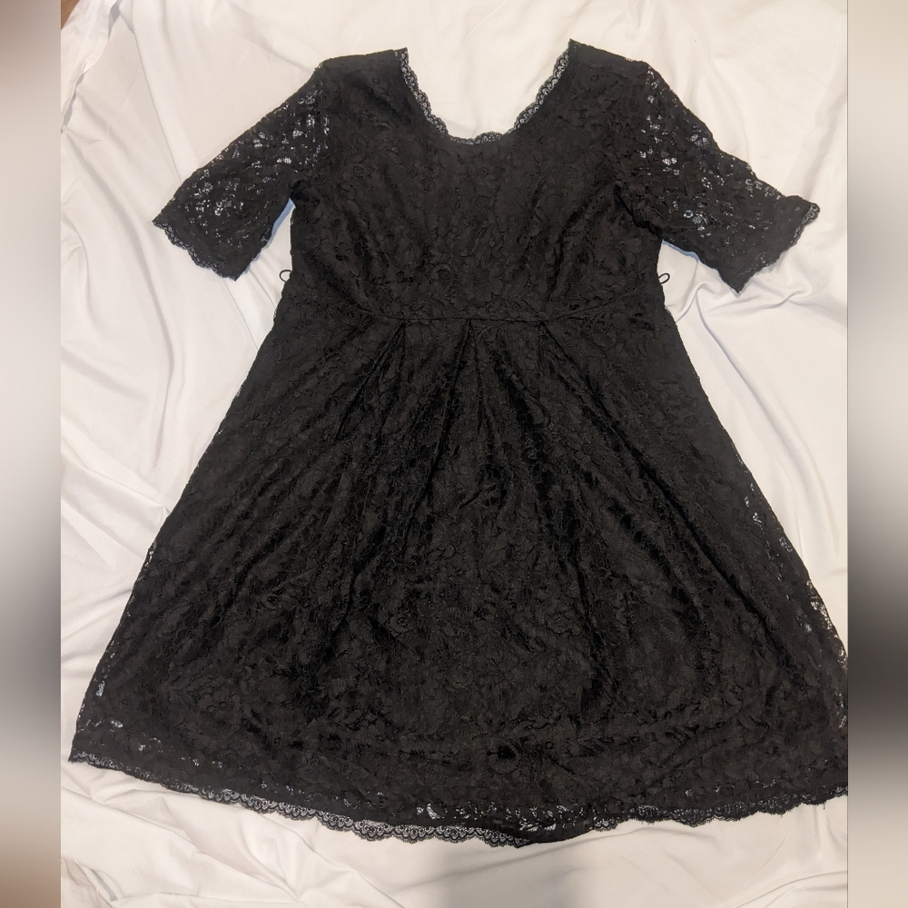 Women's Motherhood Black lace dress L